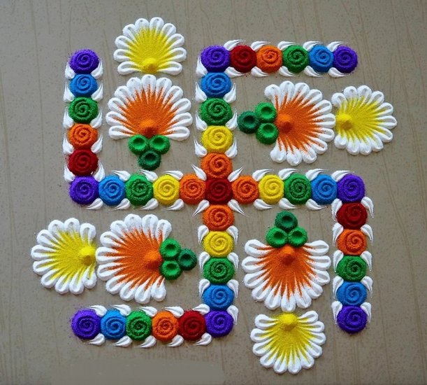 Radha Krishna Rangoli