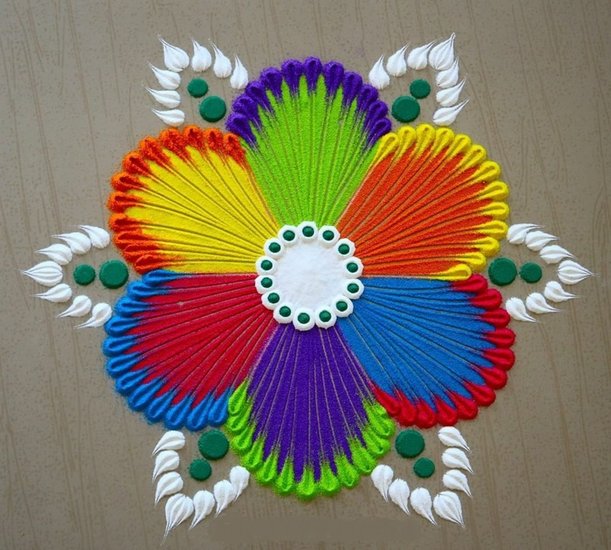 Swastik and Om Rangoli