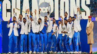 Mohammad Shami, Shami, Team Indian celebration after won CT 2025, Champions Trophy, CT 2025, ICC Champions Trophy 2025, Ind vs NZ, NZ vs Ind