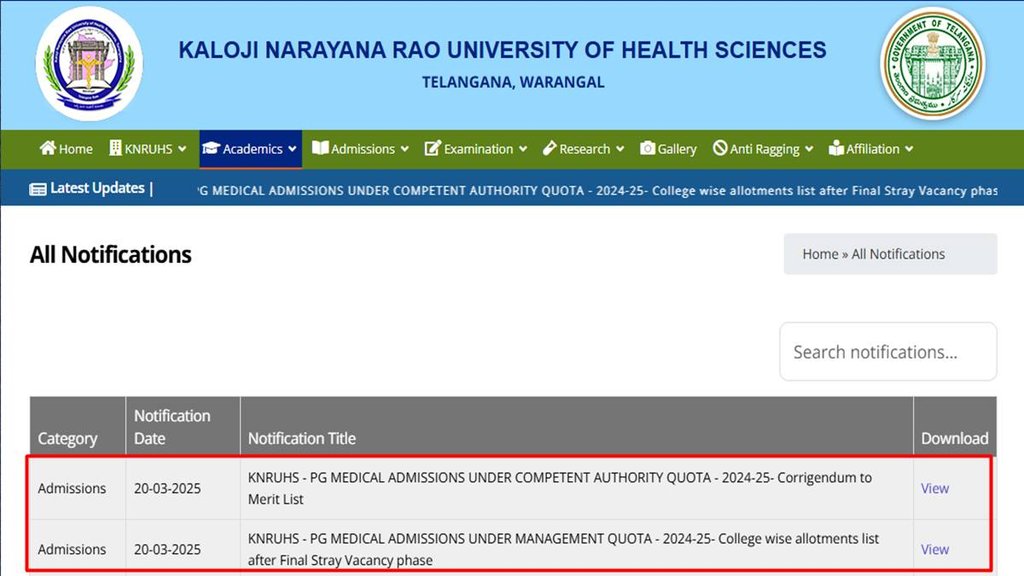 neet pg, telangana neet pg, Telangana