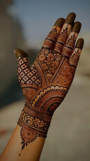 Traditional Mehndi for Holi festival