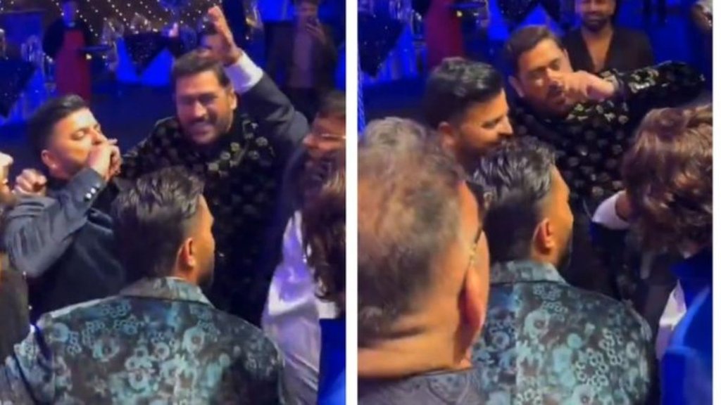 एमएस धोनी और सुरेश रैना ऋषभ पंत की बहन की शादी में हुए शामिल।