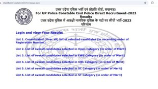 up police constable final result