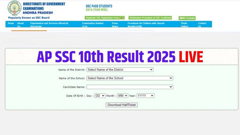 Andhra Pradesh Board Result 2025, AP SSC Result 2025,