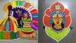 Durga Ashtami Rangoli Design: मैया के स्वागत के लिए दुर्गा अष्टमी पर बनाएं ये रंगोली, यहां से चुनें बेस्ट डिजाइन
