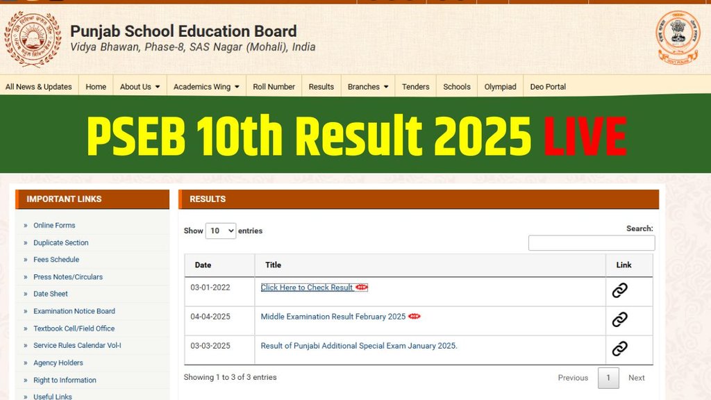 pseb, pseb 10th result 2025, pseb result, pseb result 2025, punjab board result 2025, punjab board result, punjab board 10th result 2025, pseb.ac.in, pseb.ac.in10th result 2025