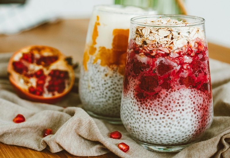 Pomegranate Chia Custard