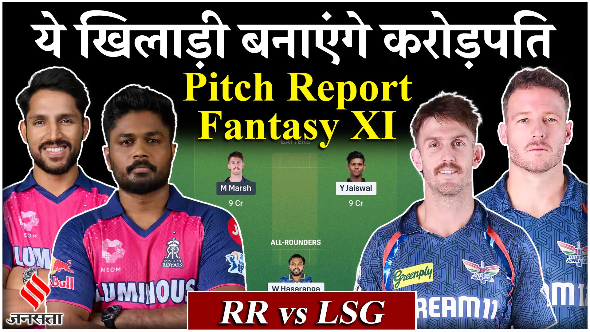 RR vs LSG Dream11 prediction: राजस्थान और लखनऊ में कौन ताकतवर, देखें पिच रिपोर्ट और प्लेइंग-11