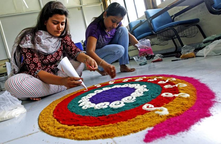 jai shree ram rangoli easy