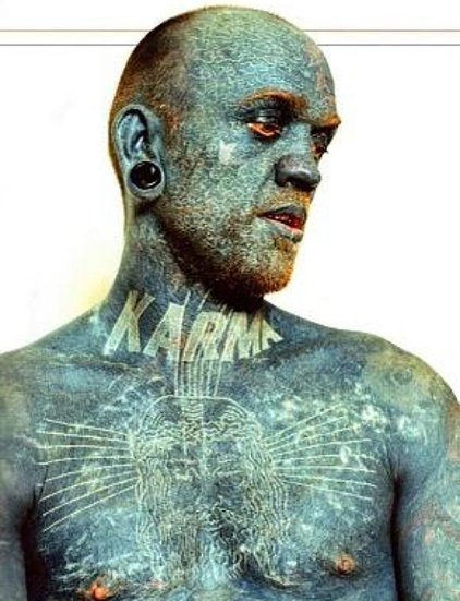 100 percent body tattoo man