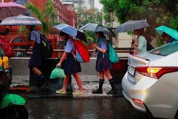 School closed, heavy rain