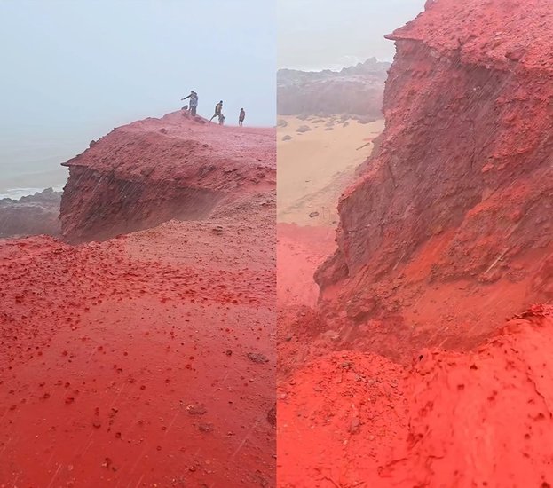 Blood rain in Iran