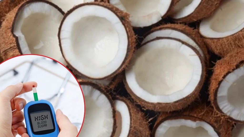 eating coconut, Coconut meat, blood sugar, low glycemic index, high fiber, healthy fats