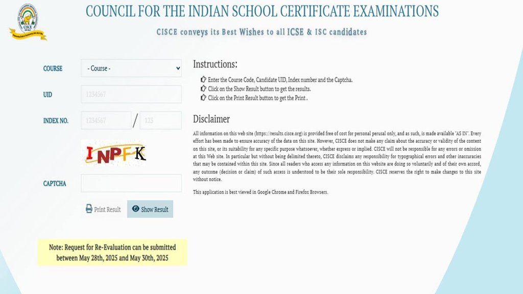ICSE, ISC, Revised Result, cisce.org ICSE, ISC, Revised Result, cisce.org