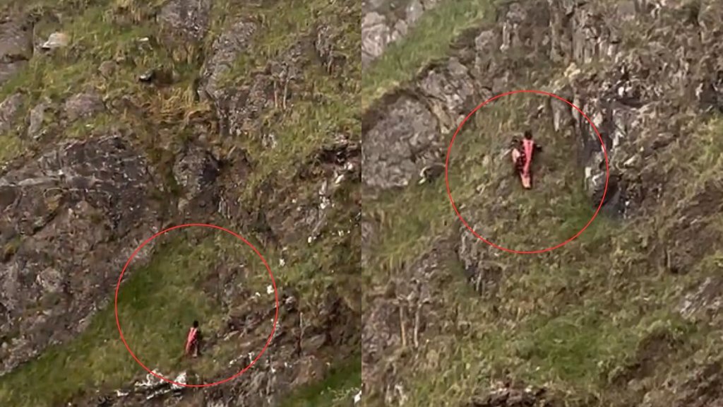Pahadi Woman Viral Video| Pahadi Woman News| Pahadi Woman Mountain Climbing Viral Video