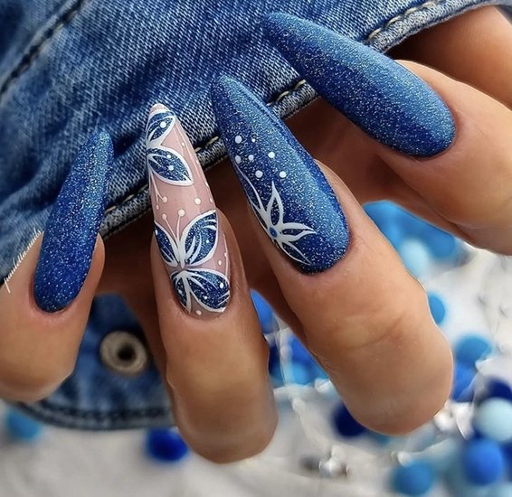 Matching nail art with dress