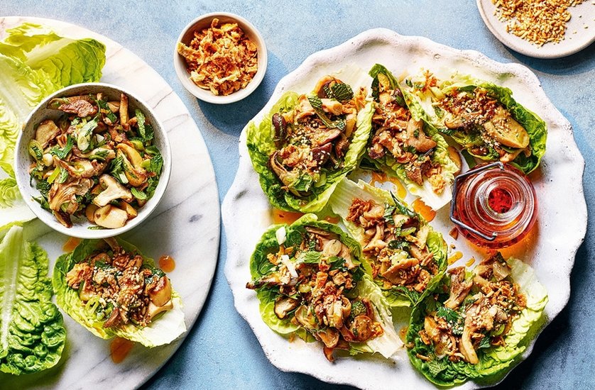 Mushroom Lettuce Wraps