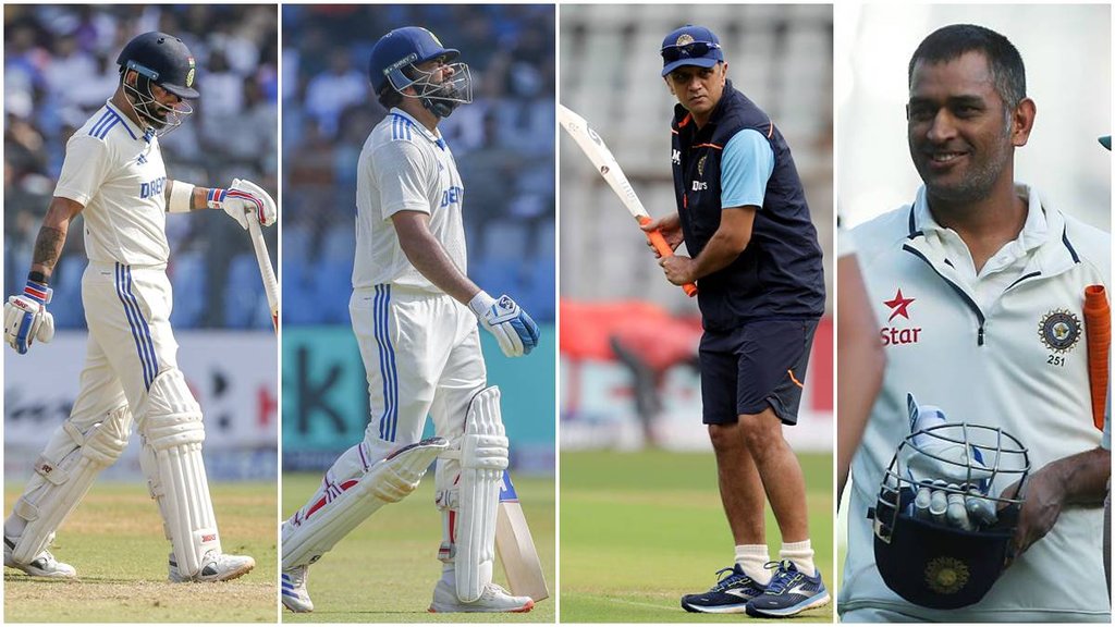 Rohit Sharma Virat Kohli Rahul Dravid Virender Sehwag MS Dhoni
