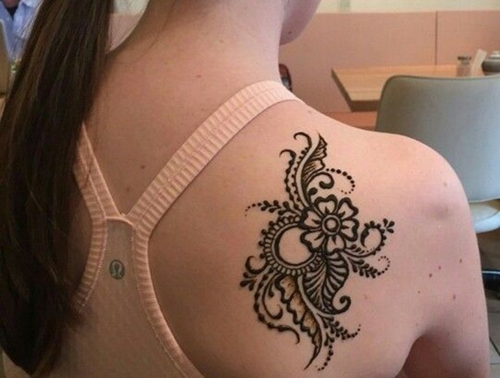 Shoulder Mehendi Tattoo Designs