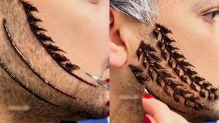 Viral Video,mehndi designs,mehndi design on beard