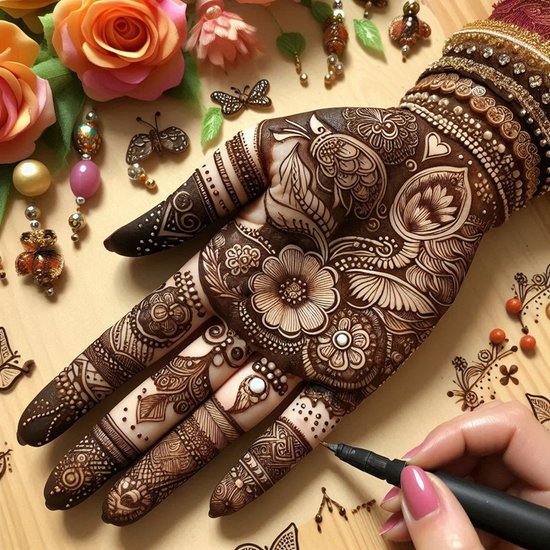 AI Mehndi Ideas to Glam Up Your Vat Purnima Look