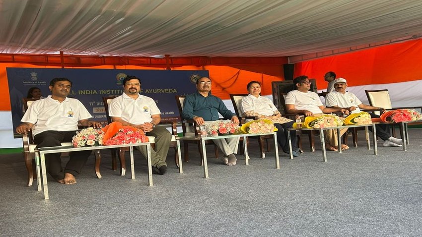 अंतरराष्ट्रीय योग दिवस 2025 , International Yoga Day 2025, IDY 2025, Yog Sangam, AIIA Delhi, AIIA Goa, Common Yoga Protocol, Ministry of AYUSH