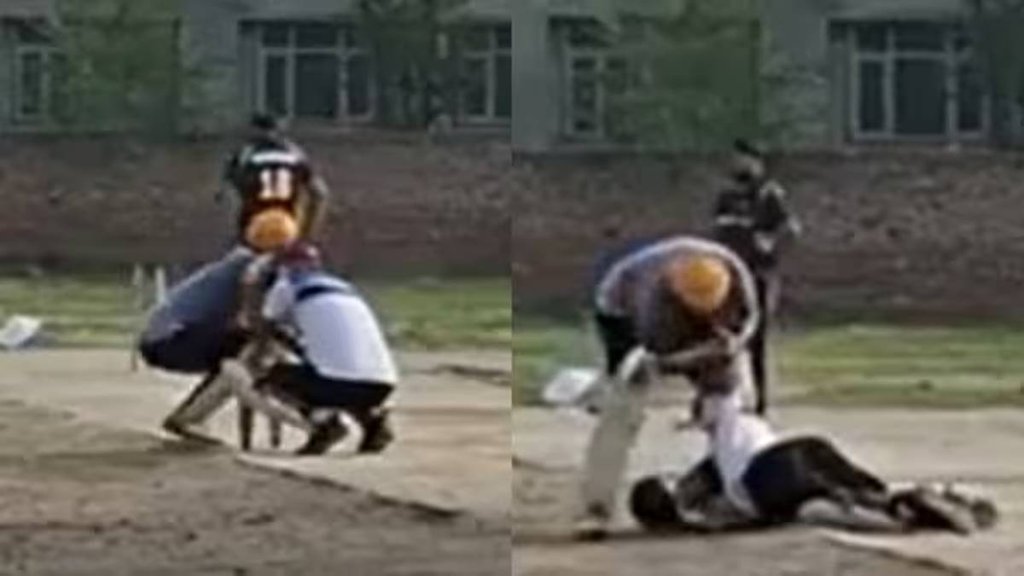 Harjeet Singh, Firozpur, Batsman dies on pitch due to heart attack Video, Batsman death Video from Firozpur