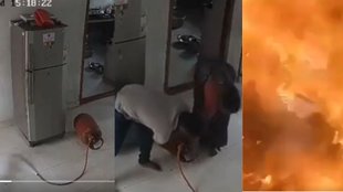 LPG cylinder explosion, LPG gas leak fire