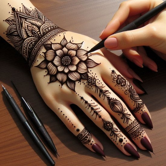 Modern mehndi designs AI