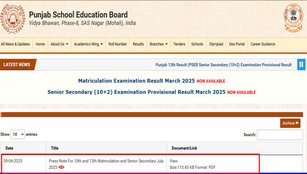 Punjab Board 10th 12th Result 2025, PSEB, Rechecking and revaluation