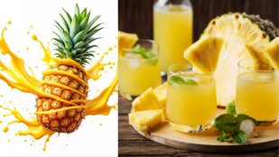 Pineapple juice | Pineapple juice recipes | Ananas ke juice fayde