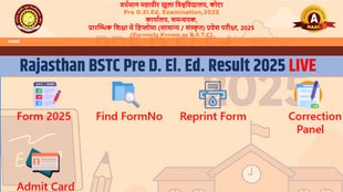 Rajasthan BSTC Result 2025 Live, BSTC Result 2025 Live, Pre D. El. Ed. Result 2025