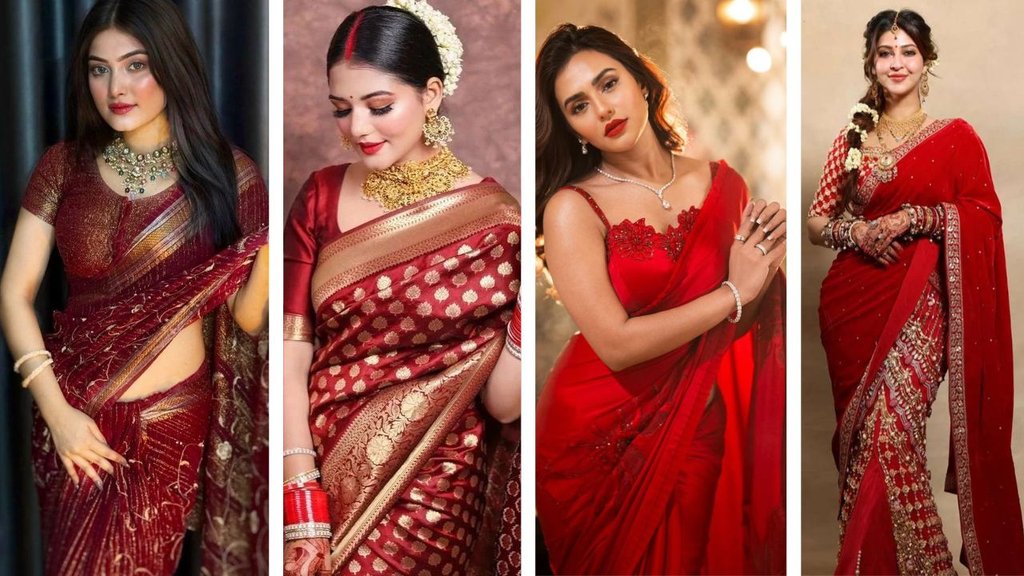 red colour Bridal saree | red colour saree| Bridal red colour saree