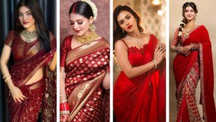 red colour Bridal saree | red colour saree| Bridal red colour saree