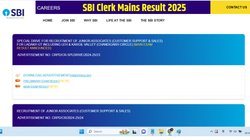 SBI Clerk Mains Result 2025 Out: एसबीआई क्लर्क मेन्स रिजल्ट 2025 sbi.co.in पर जारी, Direct Link पर रोल नंबर से डाउनलोड करें स्कोरकार्ड
