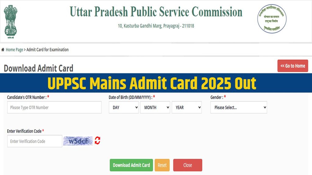 UPPSC Mains Admit Card Out, Uttar Pradesh Public Service Commission