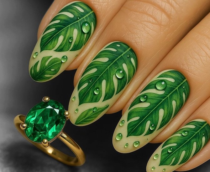 Water Drops Leaf Theme