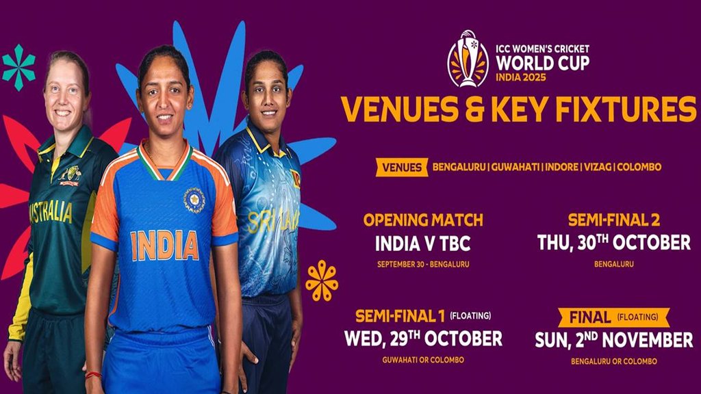 ICC Cricket World Cup 2025, Dates, venues confirmed for 2025 Women's Cricket World Cup, Women's 50-over World Cup