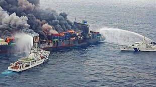 cargo ship, Kerala coastal area
