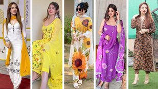design for suit | Simple floral print women suit ke design | Cotton suits