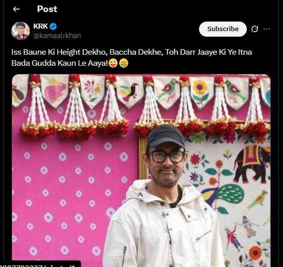 KRK vs Aamir Khan, KRK Aamir Khan feud