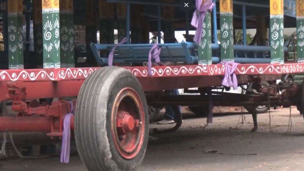 Sukhoi tyres for chariot,Lord Jagannath chariot Kolkata,