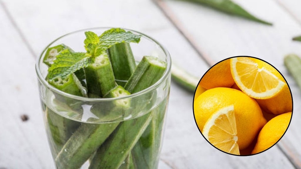 Okra water benefits, lemon juice health benefits, home remedies, natural detox drink, healthy morning routine, improve skin health