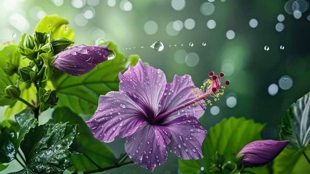 take care of plants, rainy season