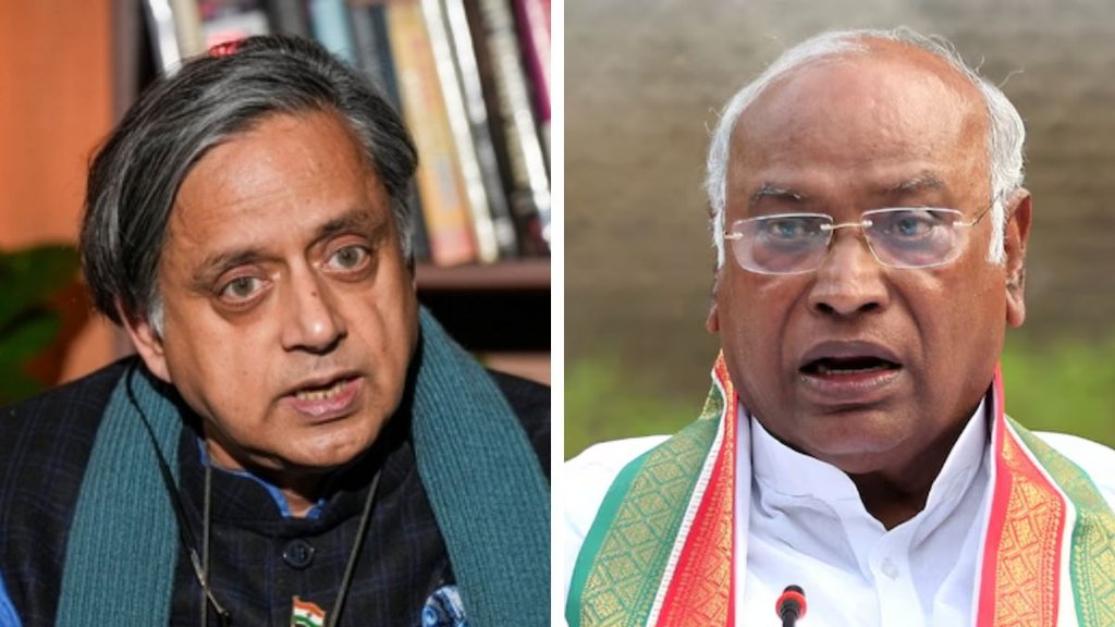 shashi tharoor, kharge, modi