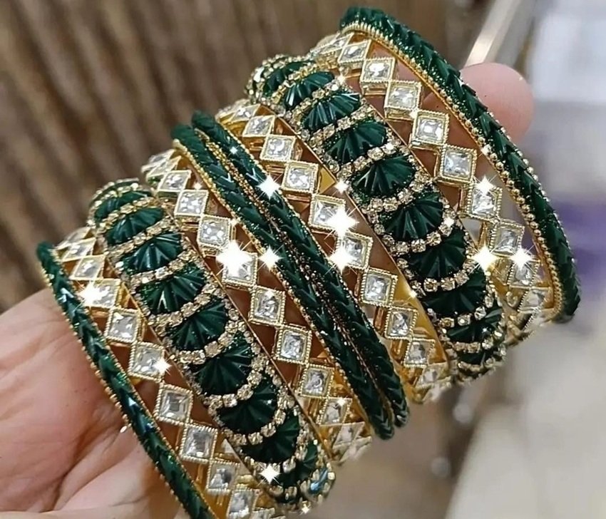 12 green bangles designs