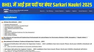BHEL Artisan Recruitment 2025, BHEL Artisan Recruitment 2025 apply date, BHEL Artisan Recruitment 2025 important dates, BHEL Artisan Recruitment 2025 apply link
