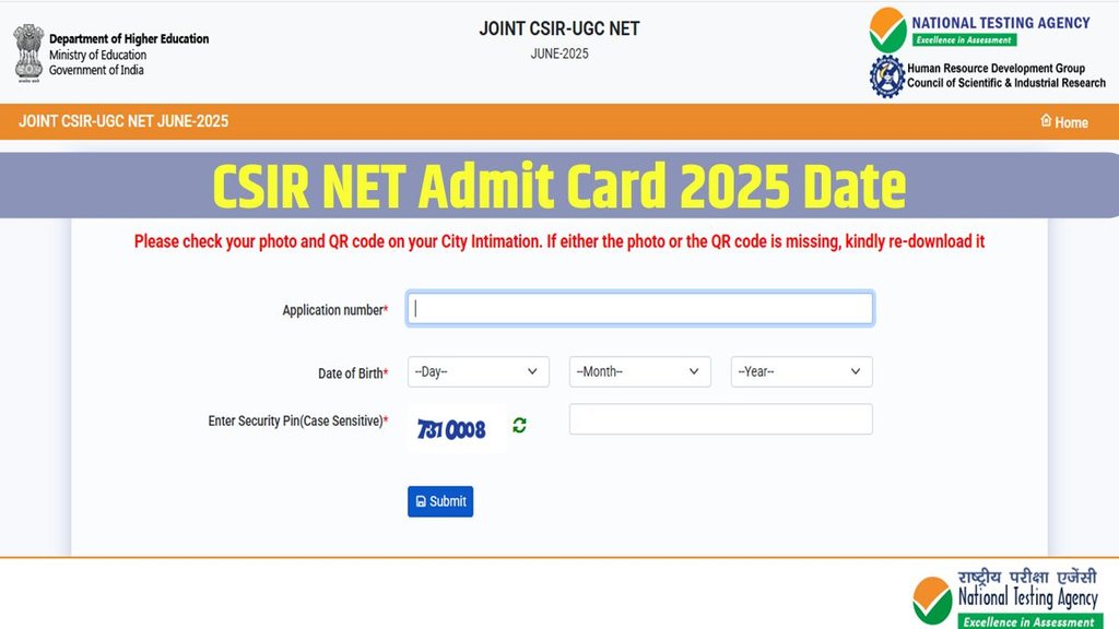 CSIR UGC NET, Admit Card, csirnet.ntaonline.in