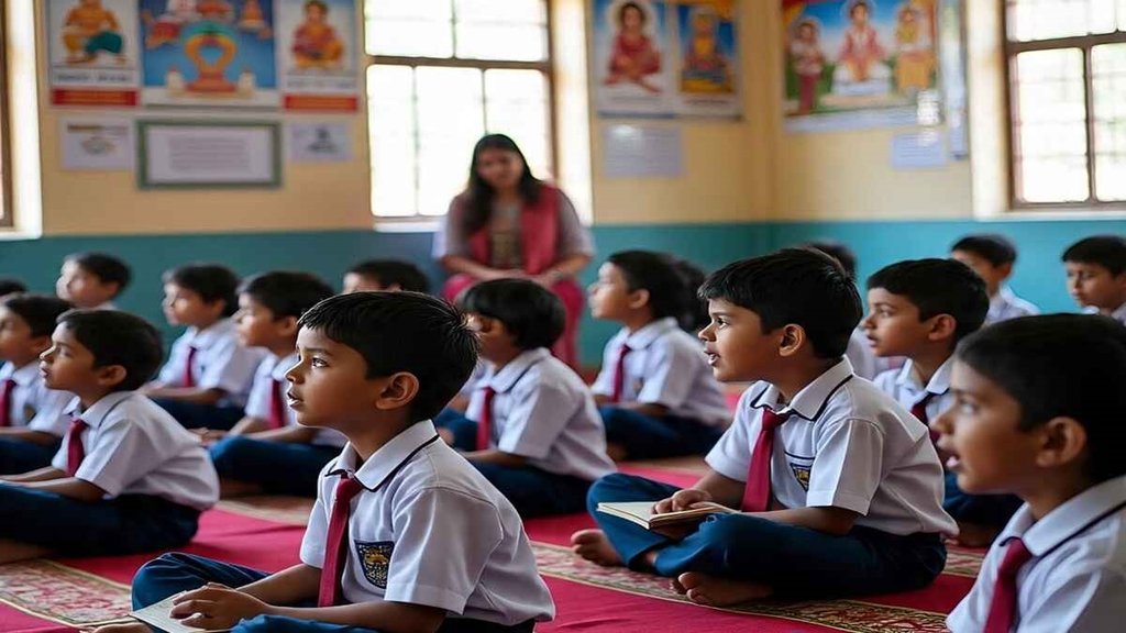 Bhagavad Gita in schools, Haryana schools Geeta path, गीता पाठ हरियाणा