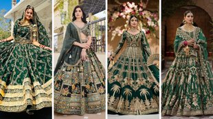 Green Lehenga Design for Hariyali Teej, Hariyali Teej Lehenga Design, Hariyali Teej Green Lehenga Design
